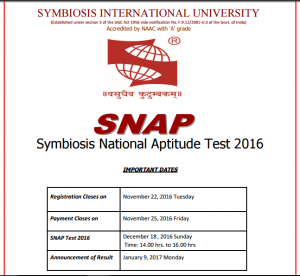 SNAP 2016 Answer Key - Live Analysis of snap 2016 exam